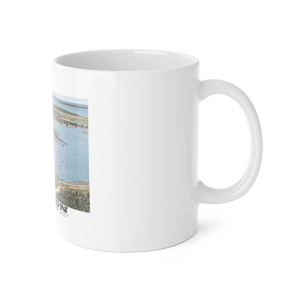 Boston. Chelsea and Revere 11 oz White Ceramic Mug - Boston Harbor