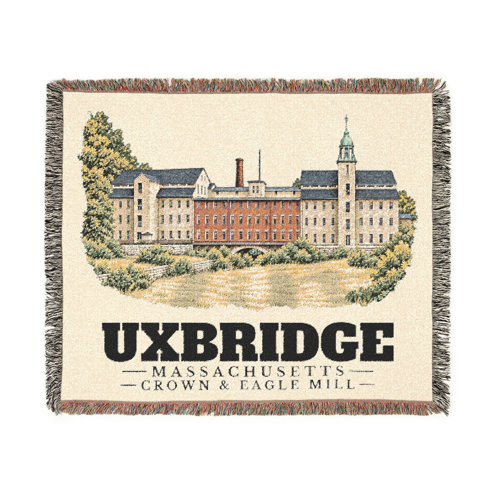 Crown & Eagle Mill — Uxbridge, Massachusetts woven blanket, product view 1