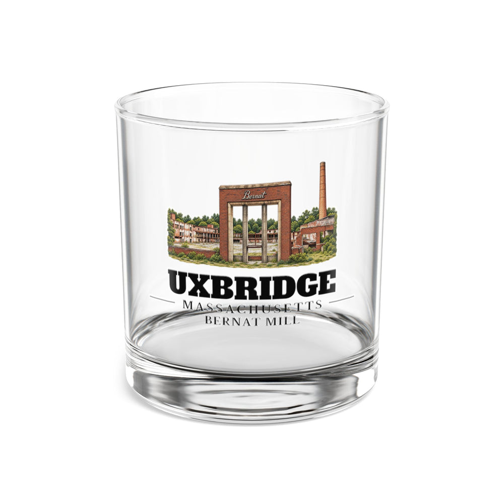 Front view of Uxbridge Bernat Mill 10 oz Rocks Glass