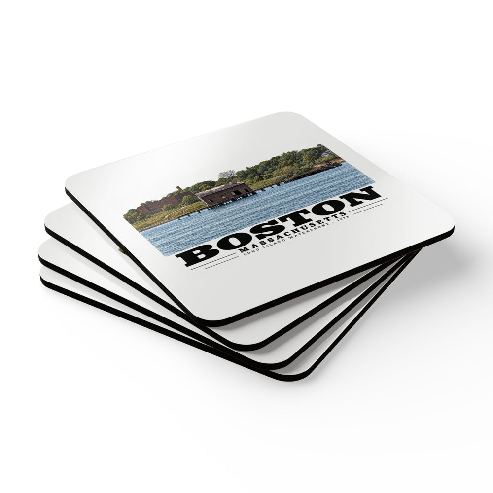 Long Island Cork Back Coaster Set - Boston Harbor