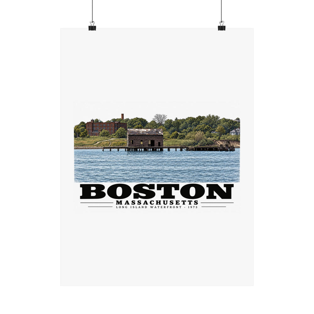 Long Island Matte Heritage Poster — 11 × 14 and 18 × 24 in - Boston Harbor