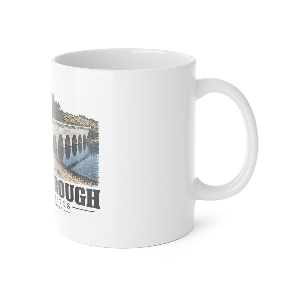Illustrated Assabet Aqueduct in Northborough on ceramic mug
