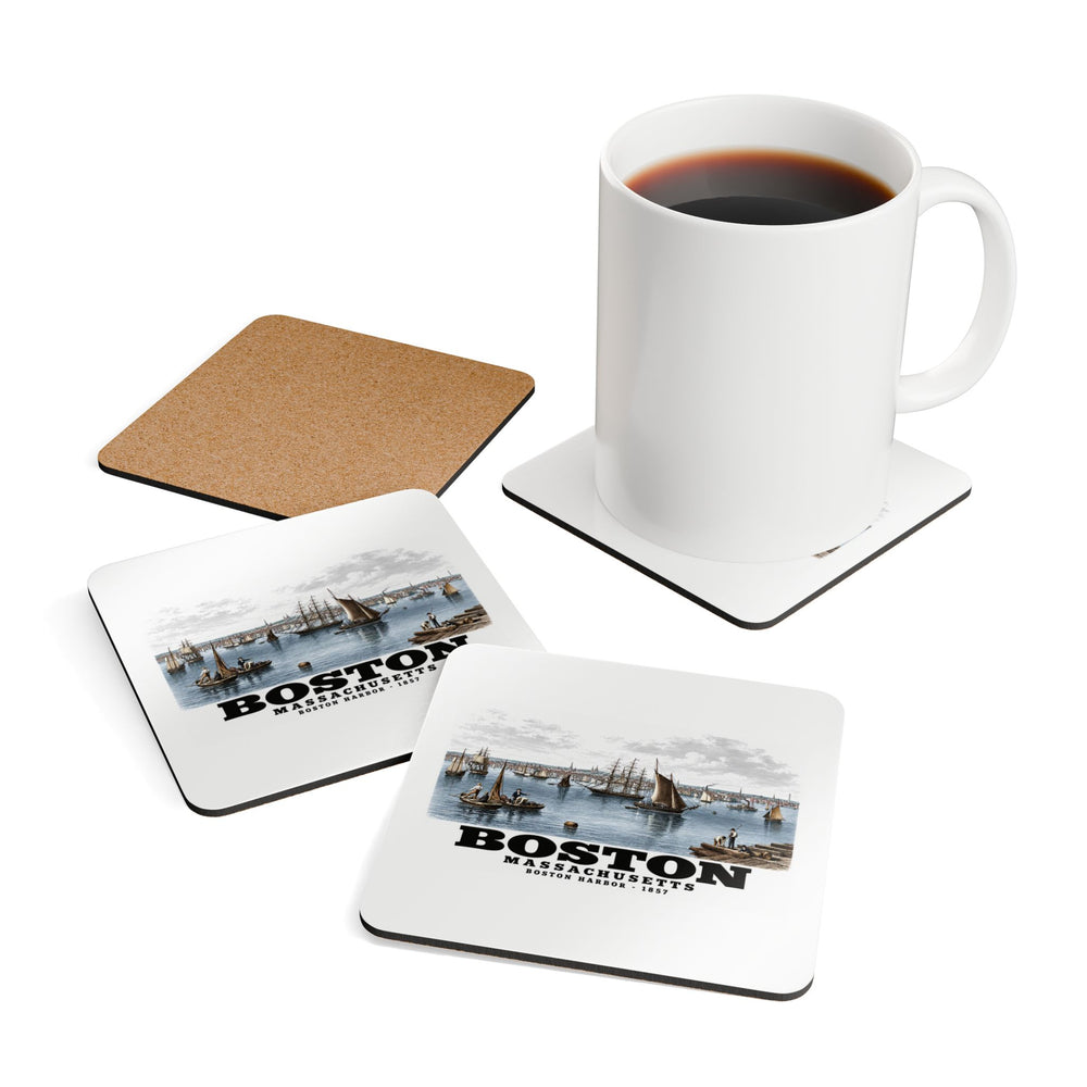 Boston Cork Back Coaster Set - Boston Harbor
