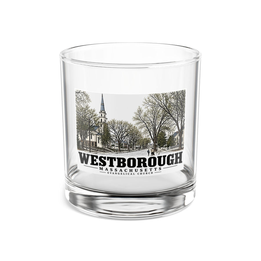 Illustrated Evangelical Church in Westborough on rocks glass