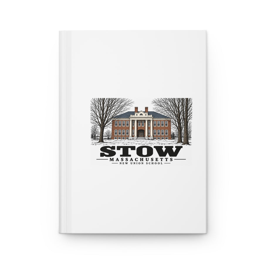 Illustrated New Union School in Stow on matte hardcover journal