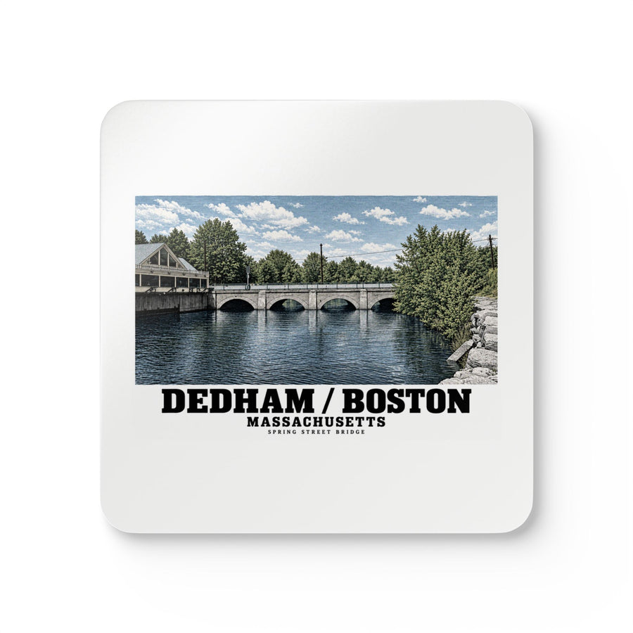 Spring Street Bridge western arches (HAER MA-95-2, 1990) Cork Back Coaster Set - Charles River