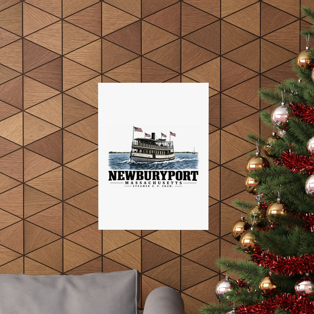 18 x 24 room view of Steamer E. P. Shaw matte poster, Newburyport, Massachusetts.