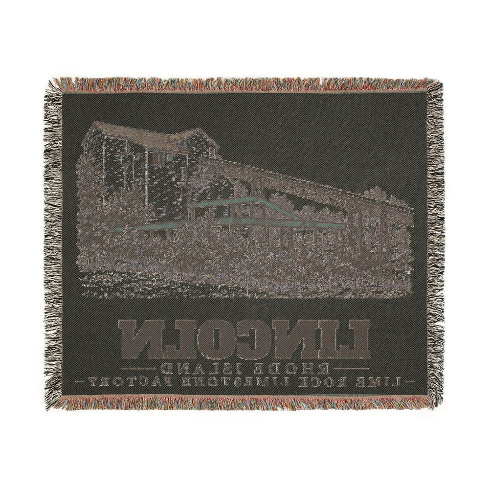 Lime Rock Limestone Factory — Lincoln, Rhode Island woven blanket, product view 3