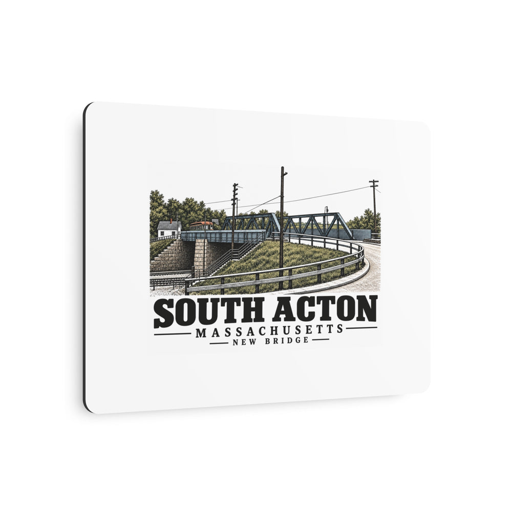 Illustrated New Bridge in Acton on metal art sign