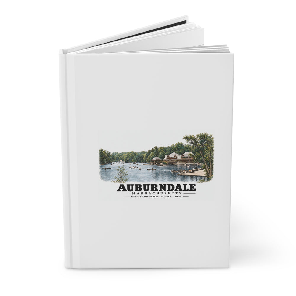 Norumbega Park shore, Charles River Lakes District, Auburndale Matte Hardcover Journal - Charles River