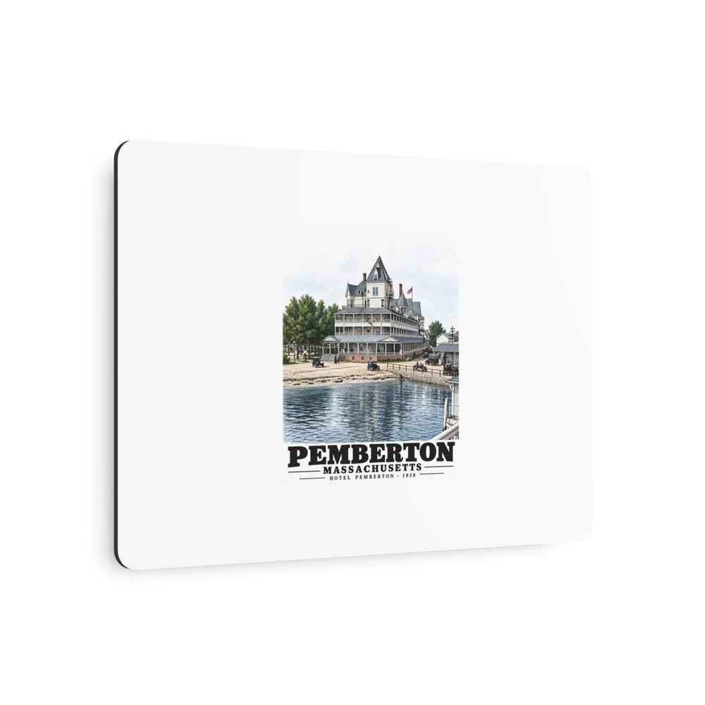 Hotel Pemberton, Nantasket 7 × 5 in Horizontal Metal Wall Art - Boston Harbor