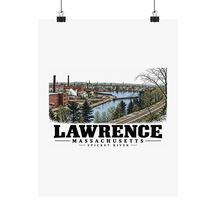 11 x 14 front of Spicket River matte poster, Lawrence, Massachusetts.
