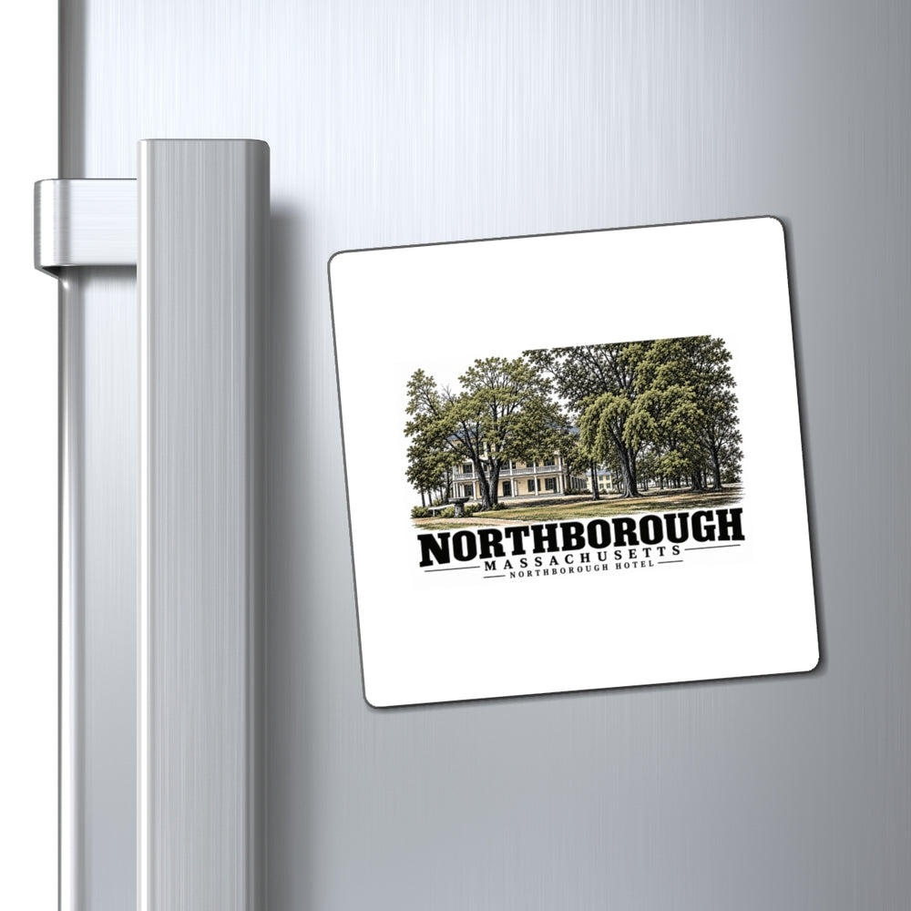 Illustrated Northborough Hotel in Northborough on square magnet