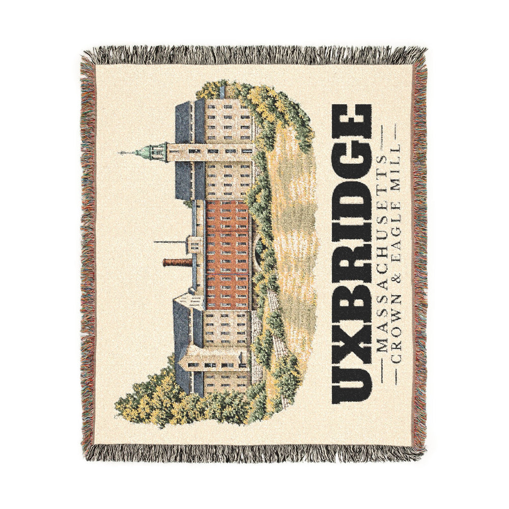 Crown & Eagle Mill — Uxbridge, Massachusetts woven blanket, product view 2