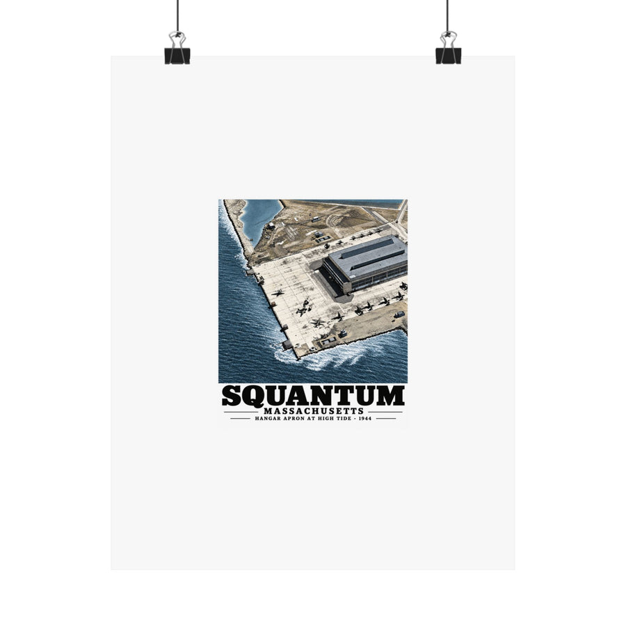NAS Squantum at high tide Matte Heritage Poster — 11 × 14 and 18 × 24 in - Boston Harbor