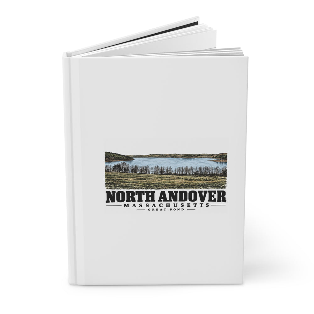 North Andover View of Great Pond, North Andover Matte Hardcover Journal - Merrimack Valley Goods