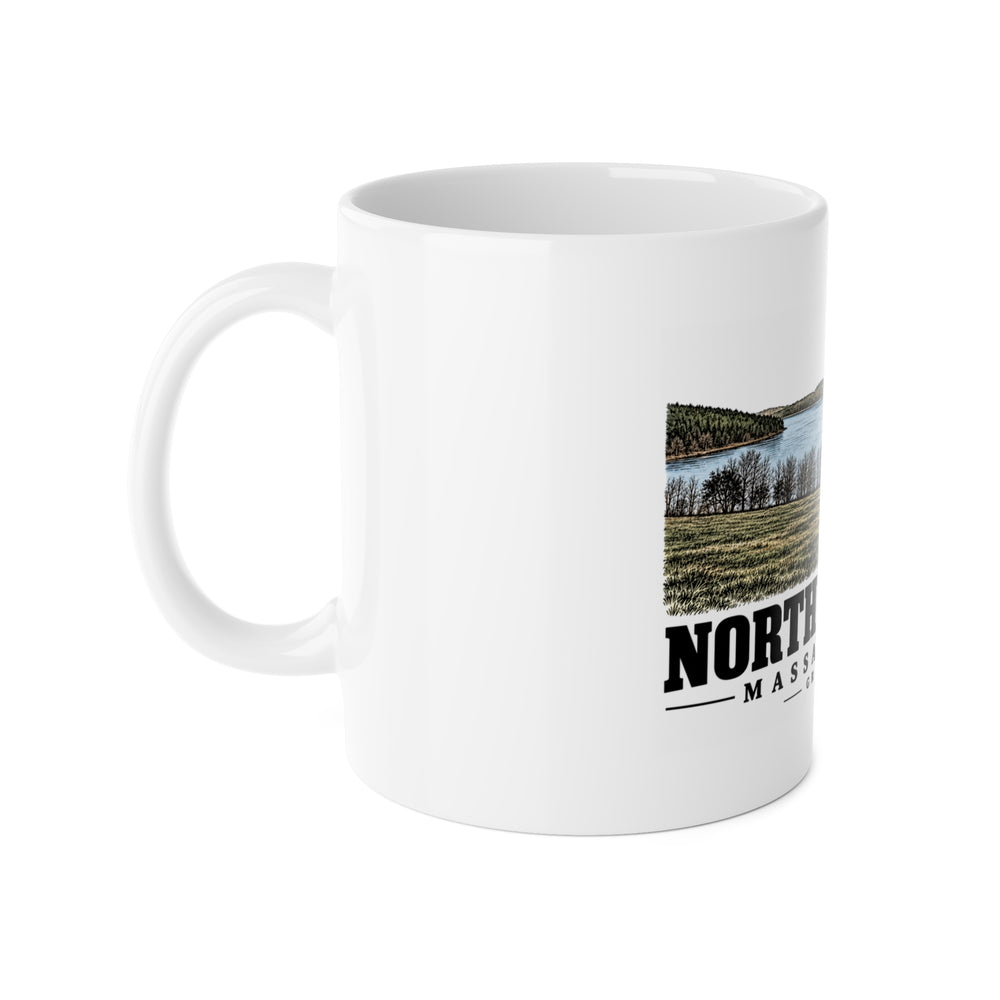 North Andover View of Great Pond, North Andover 11 oz White Ceramic Mug - Merrimack Valley Goods