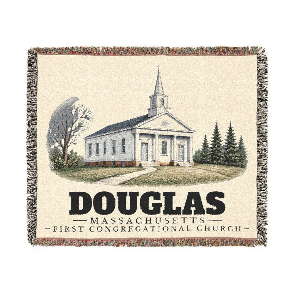 First Congregational Church — Douglas, Massachusetts woven blanket, product view 1