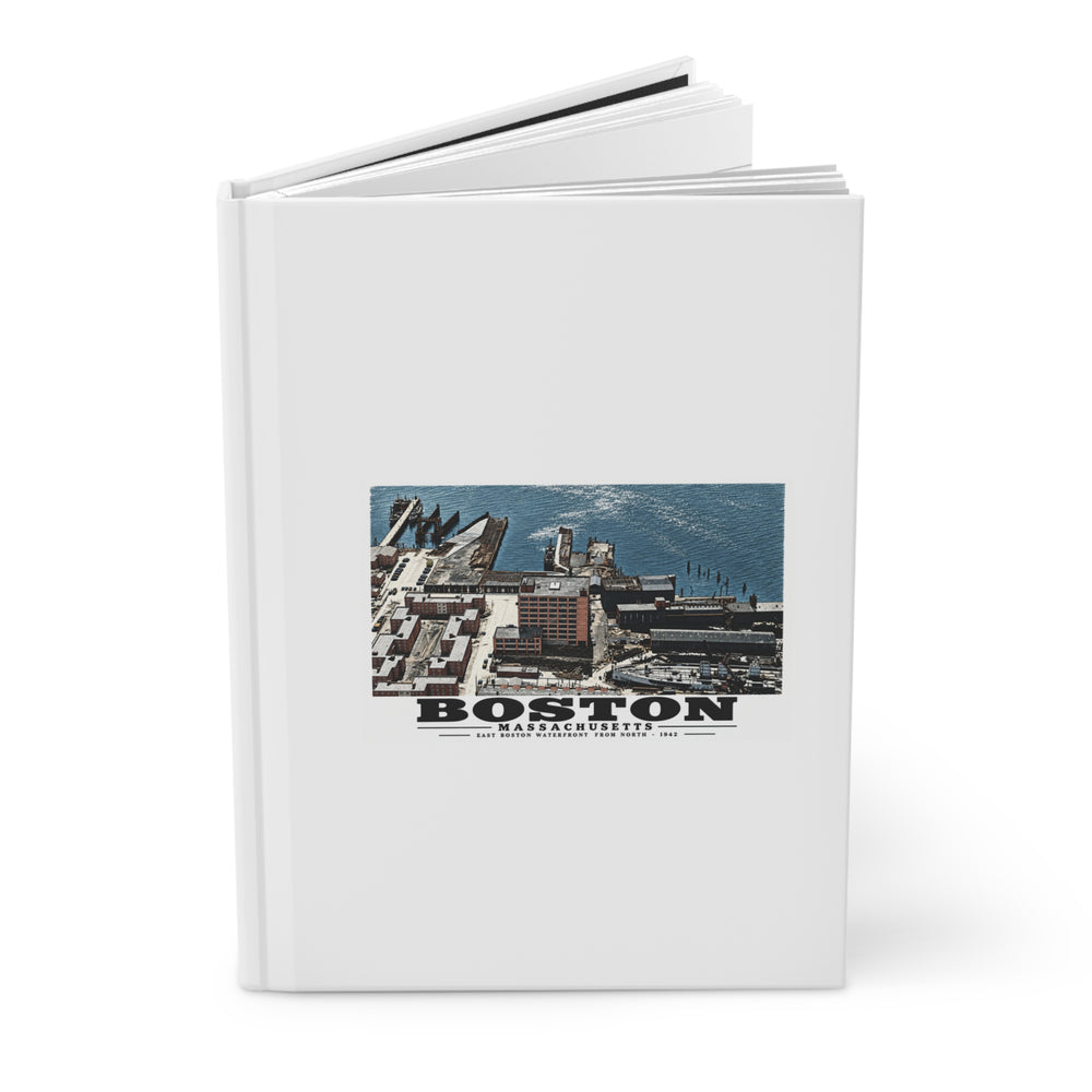 Maritime Coal Co., East Boston, MA -from North 1000 ft. Matte Hardcover Journal - Boston Harbor
