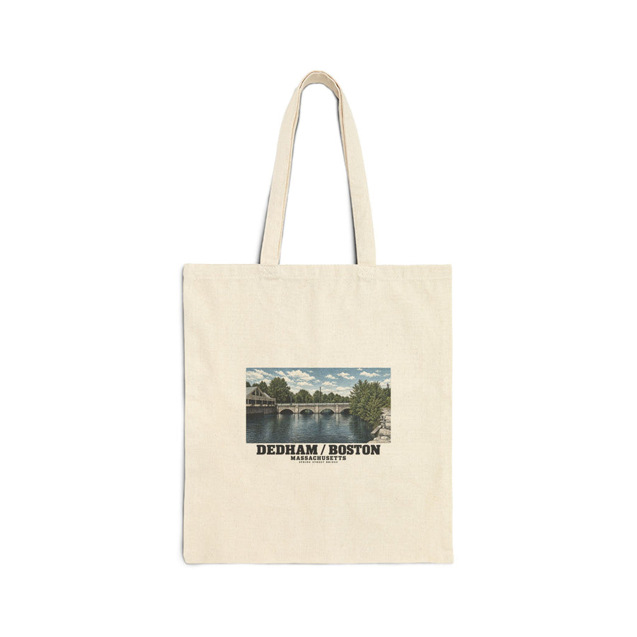 Spring Street Bridge western arches (HAER MA-95-2, 1990) Natural Heavy Canvas Tote - Charles River