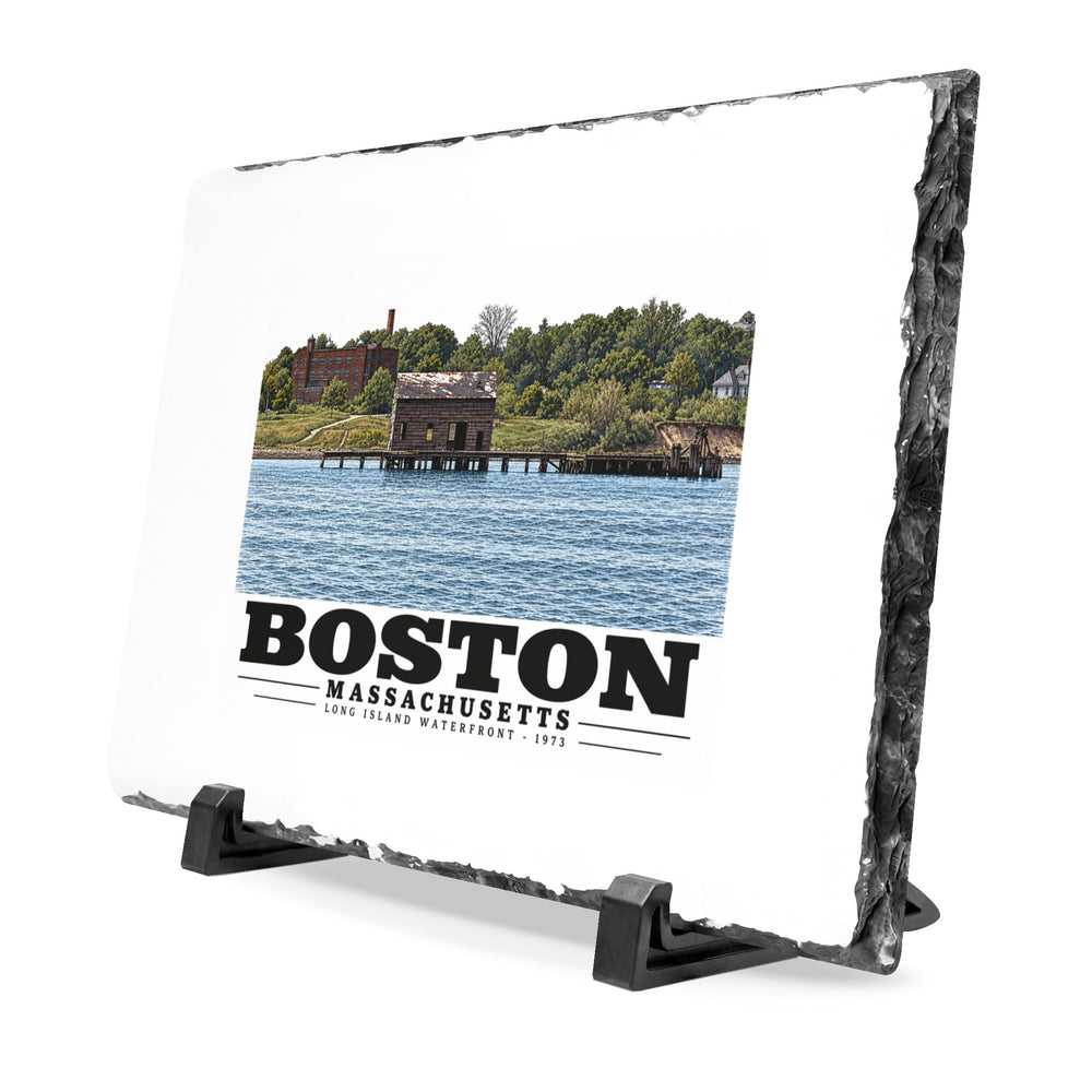 Long Island 7 × 11 in Slate Desk Plaque - Boston Harbor