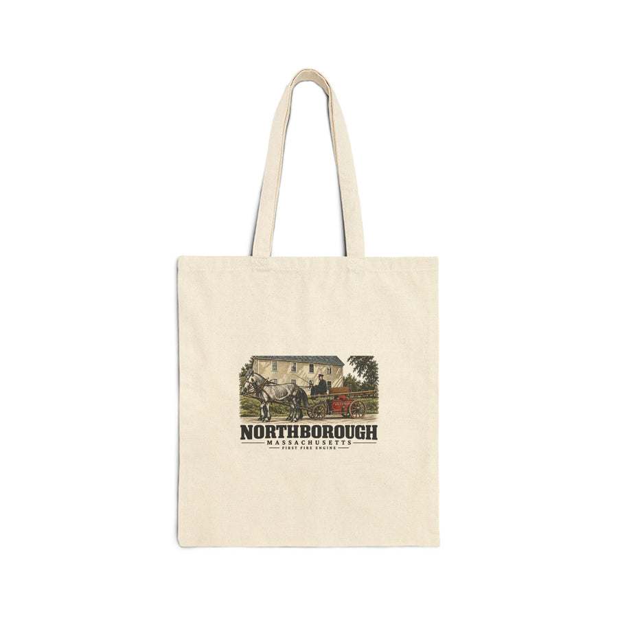 First Fire Engine Natural + Black Heavy Canvas Tote - Assabet Valley Goods