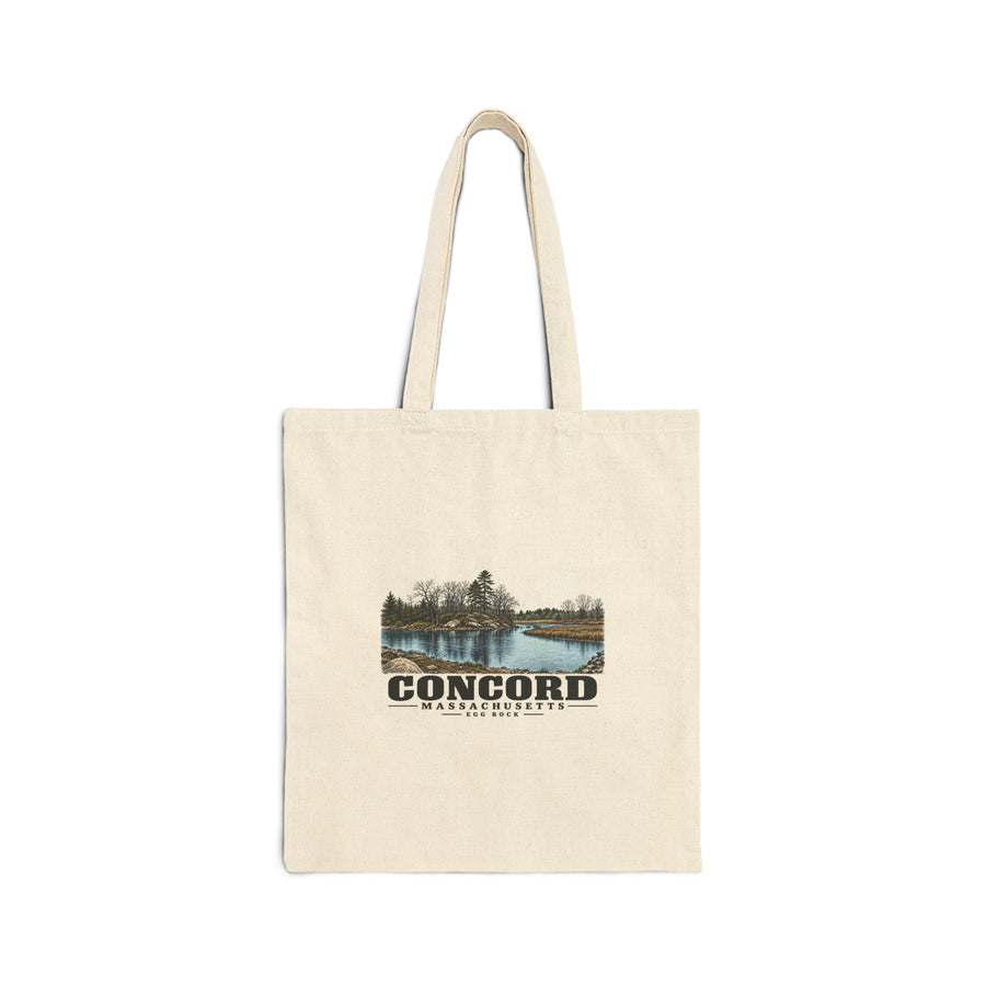 Egg Rock Natural + Black Heavy Canvas Tote - Assabet Valley Goods