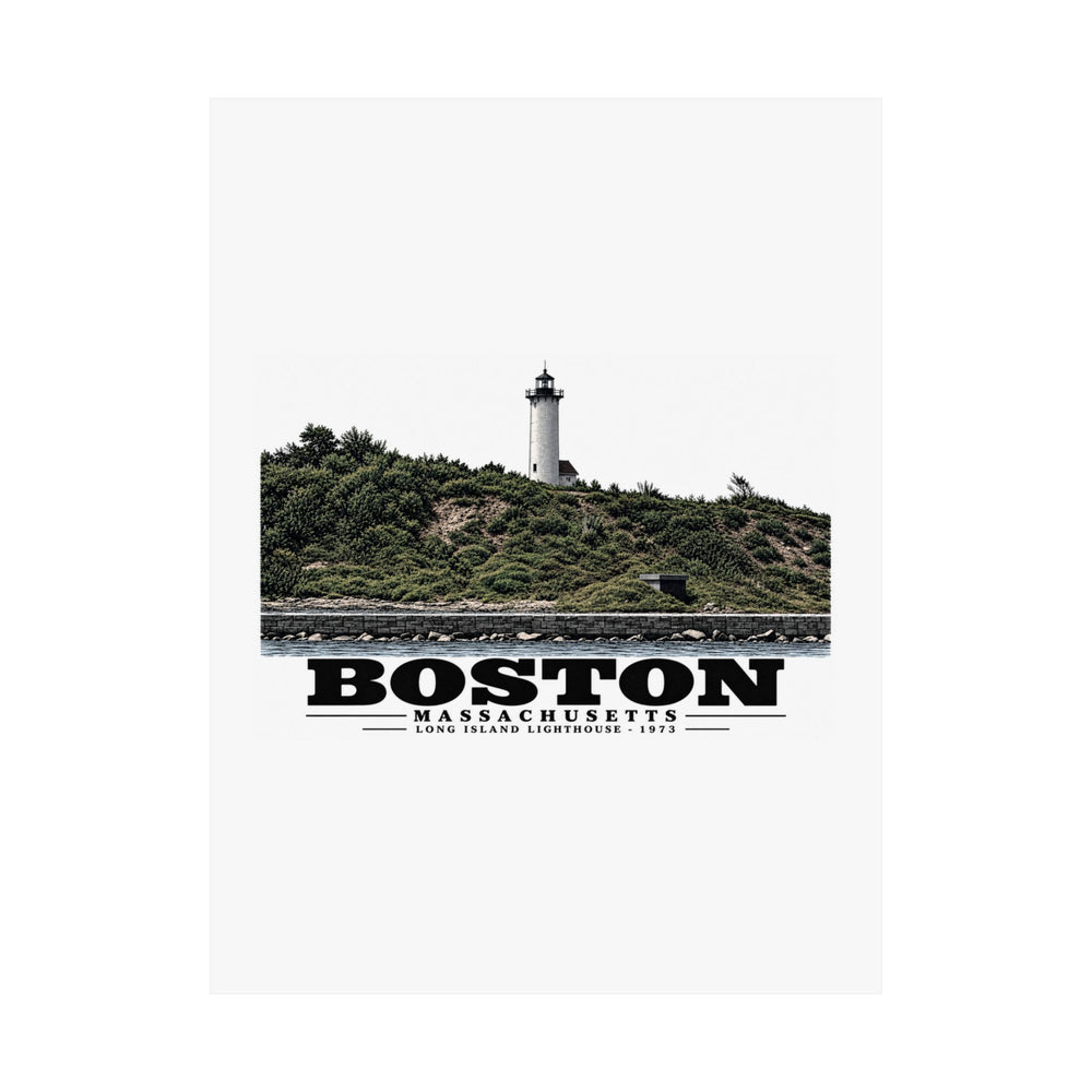 Long Island Lighthouse Matte Heritage Poster — 11 × 14 and 18 × 24 in - Boston Harbor