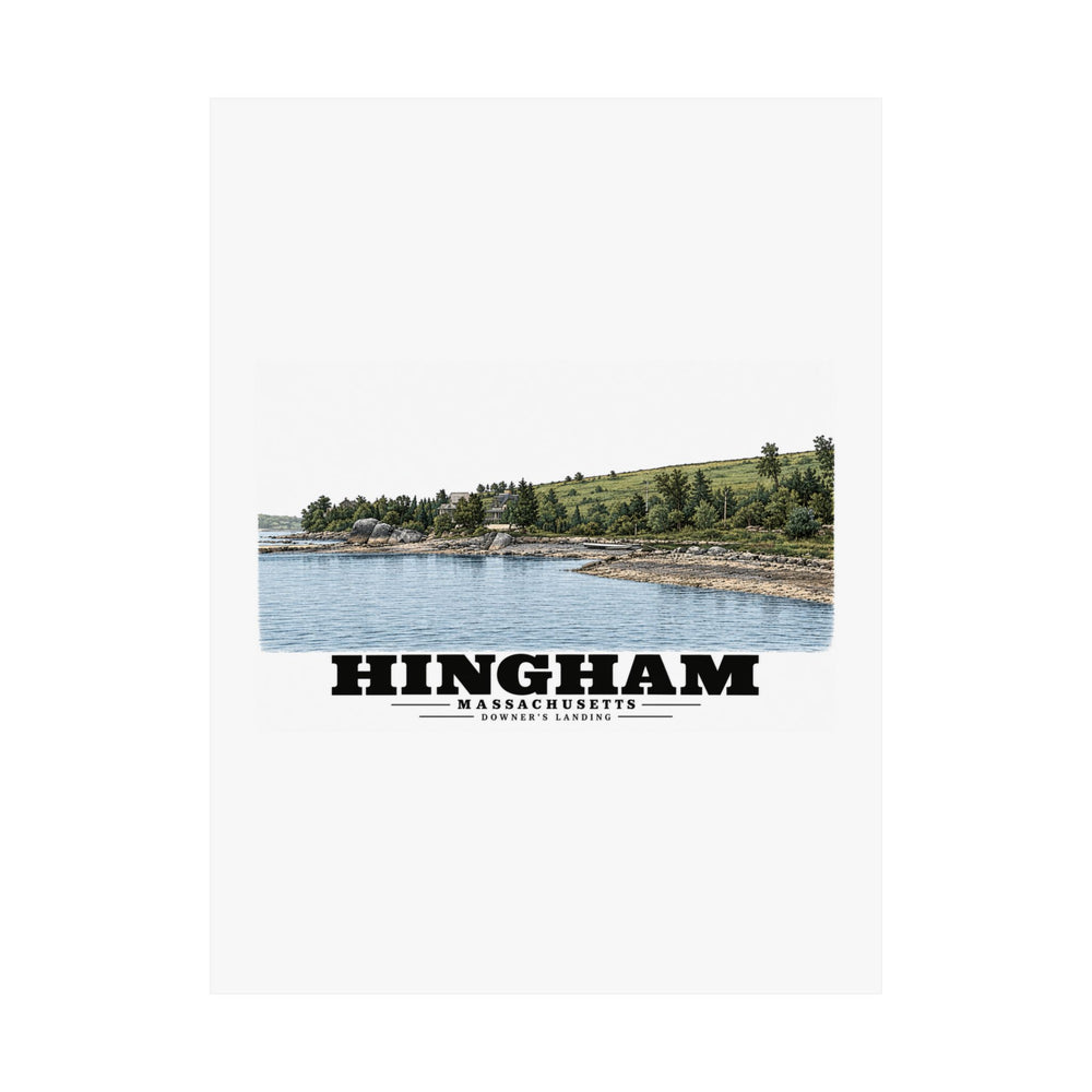 Shore near Downer's Landing Matte Heritage Poster — 11 × 14 and 18 × 24 in - Boston Harbor