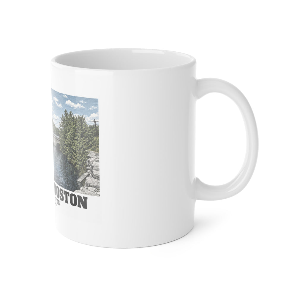 Spring Street Bridge western arches (HAER MA-95-2, 1990) 11 oz White Ceramic Mug - Charles River