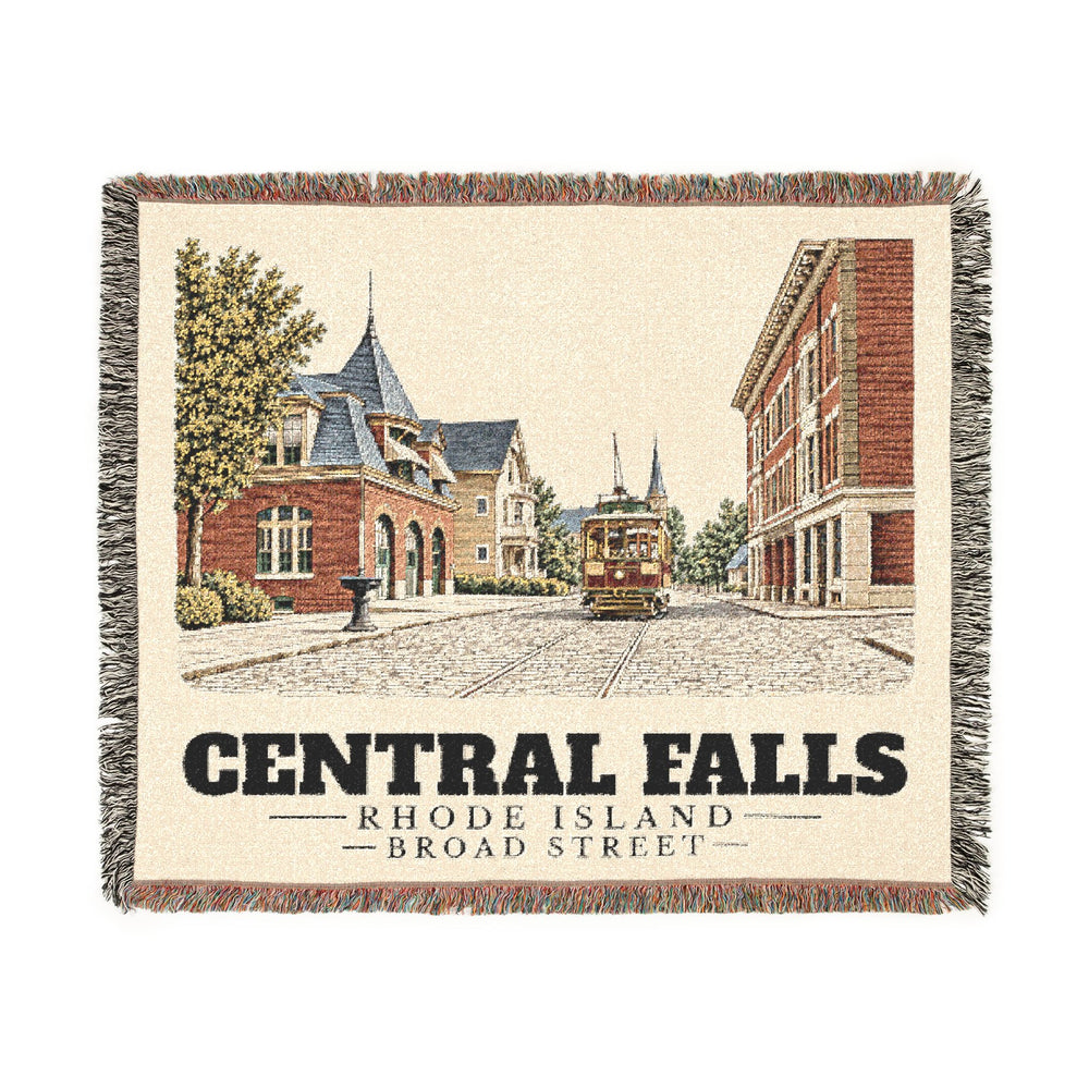 Broad Street — Central Falls, Rhode Island woven blanket, product view 1