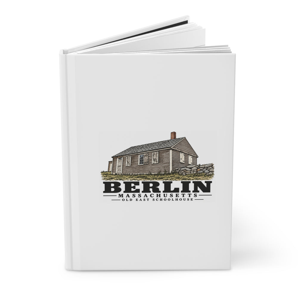 Illustrated Old East Schoolhouse in Berlin on matte hardcover journal