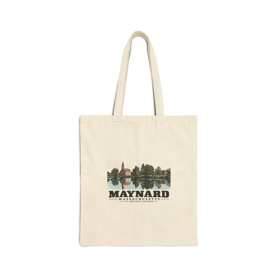 St. Bridget Church Natural + Black Heavy Canvas Tote - Assabet Valley Goods