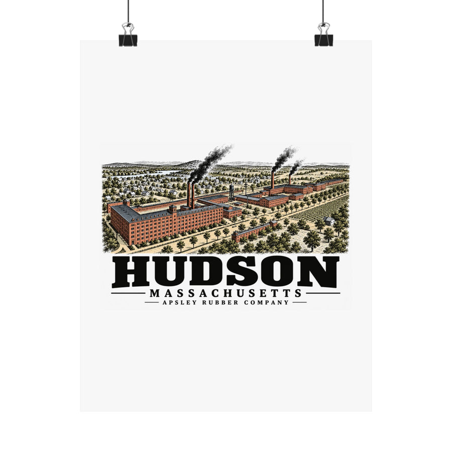 Illustrated Apsley Rubber Company in Hudson on unframed matte poster