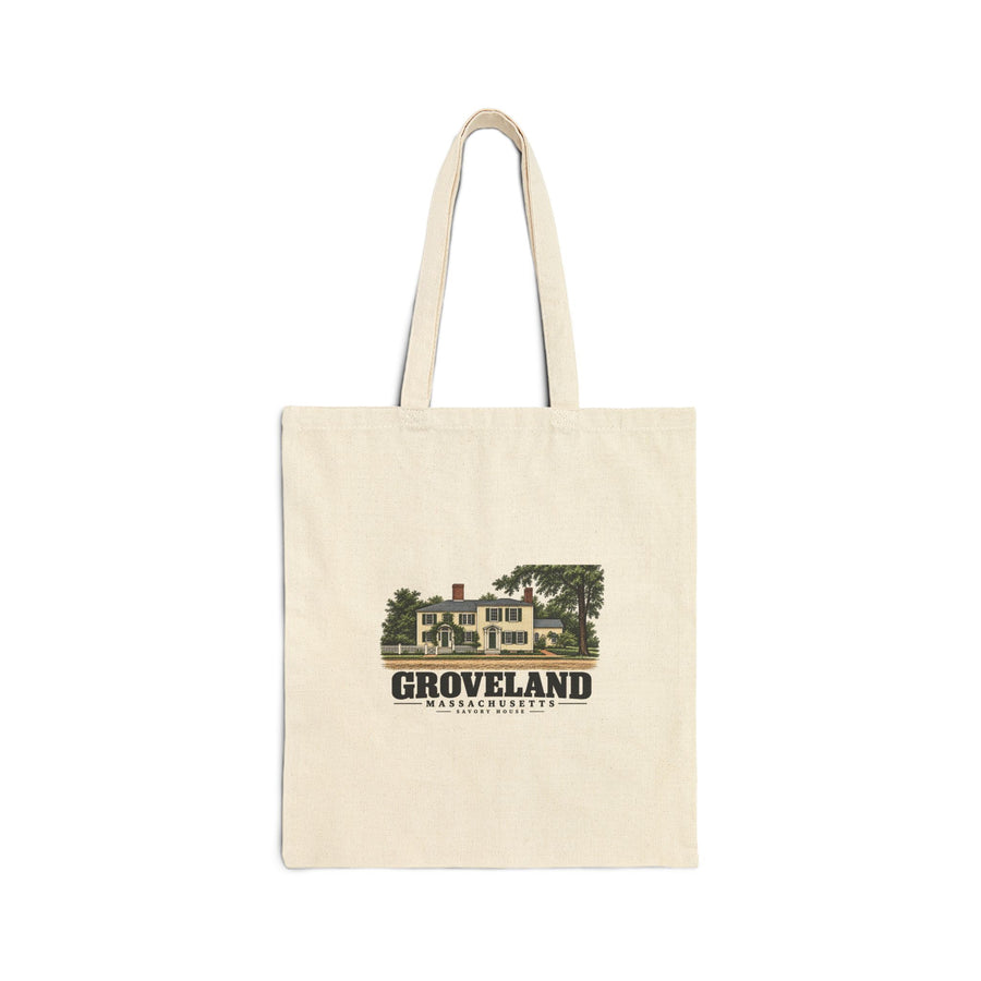 Savory House exterior, Groveland, Massachusetts Natural + Black Heavy Canvas Tote - Merrimack Valley Goods