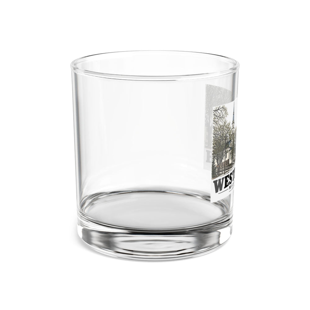 Illustrated Evangelical Church in Westborough on rocks glass