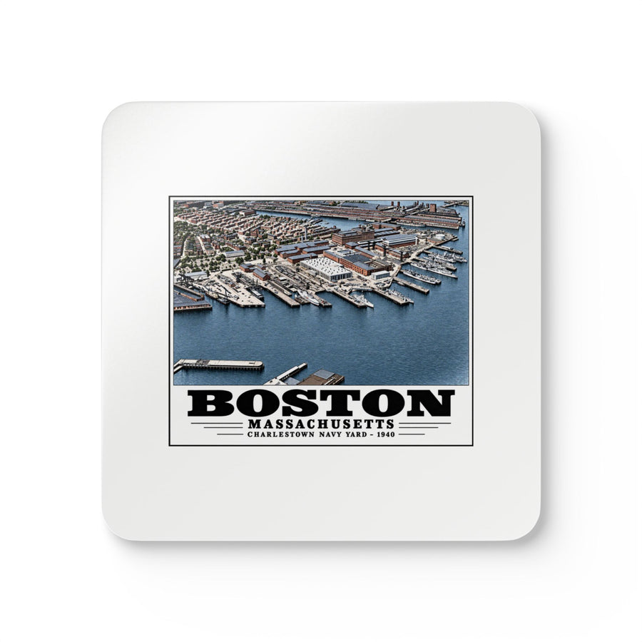Illustrated Charlestown Navy Yard, June 1940 in Charlestown on corkwood coaster set
