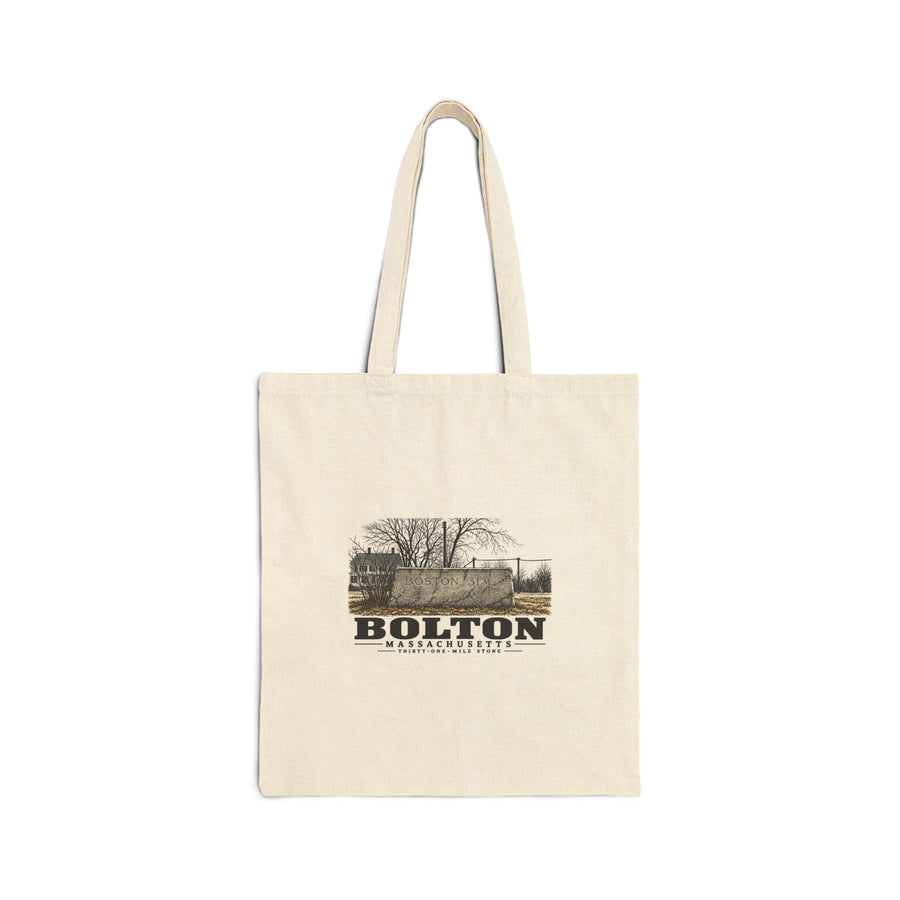 Thirty-One-Mile Stone Natural + Black Heavy Canvas Tote - Assabet Valley Goods