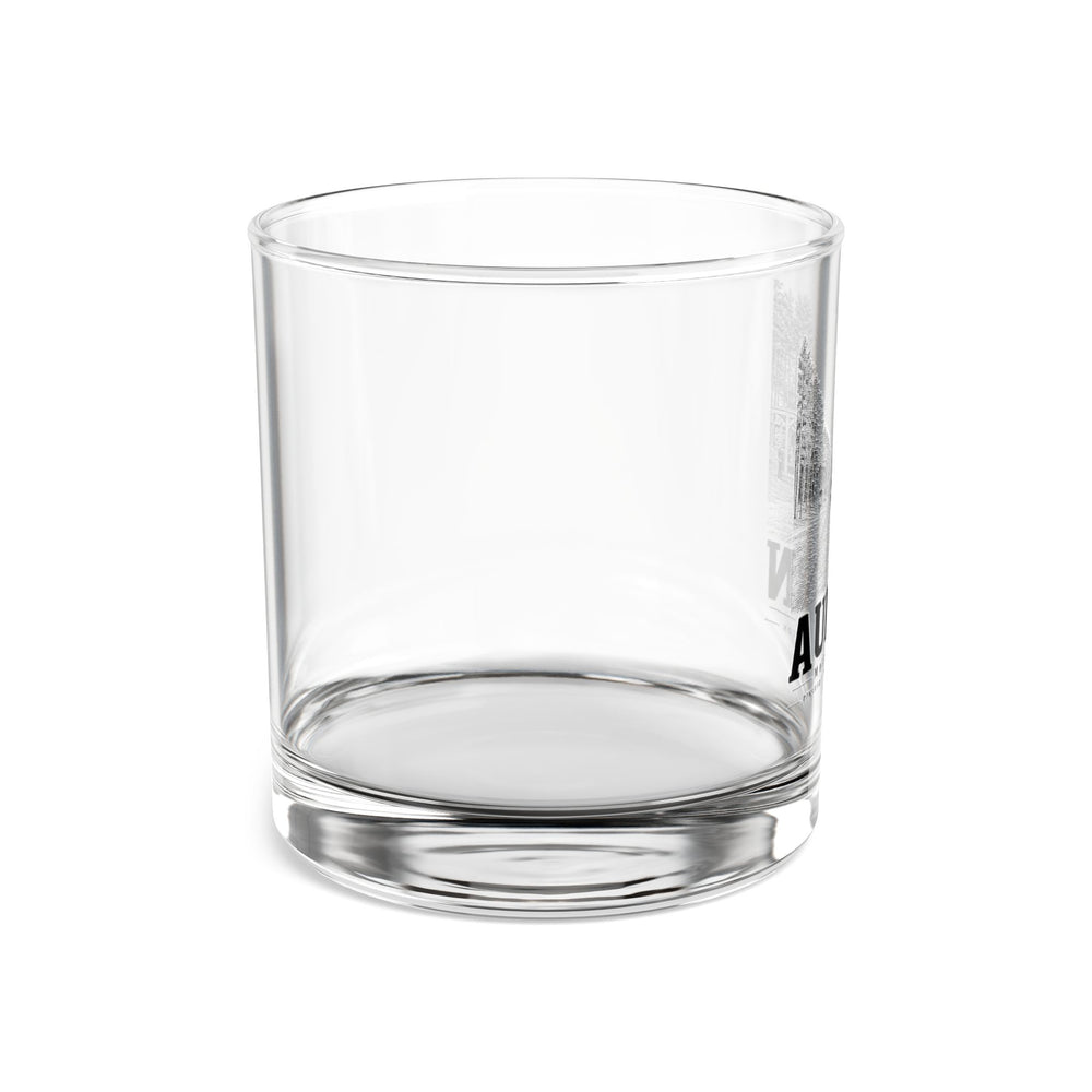 Auburn Pinehurst Park Waiting Station 10 oz Rocks Glass in Clear — left view