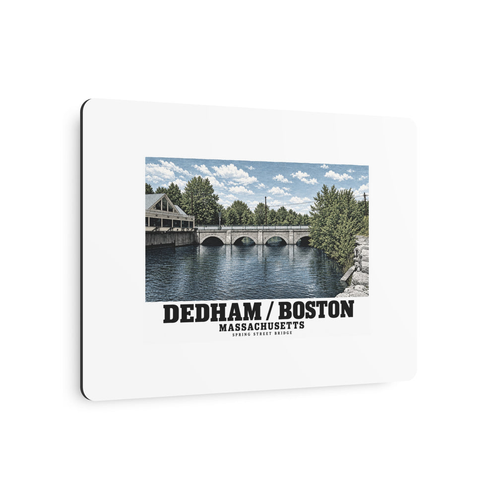 Spring Street Bridge western arches (HAER MA-95-2, 1990) 7 × 5 in Horizontal Metal Wall Art - Charles River