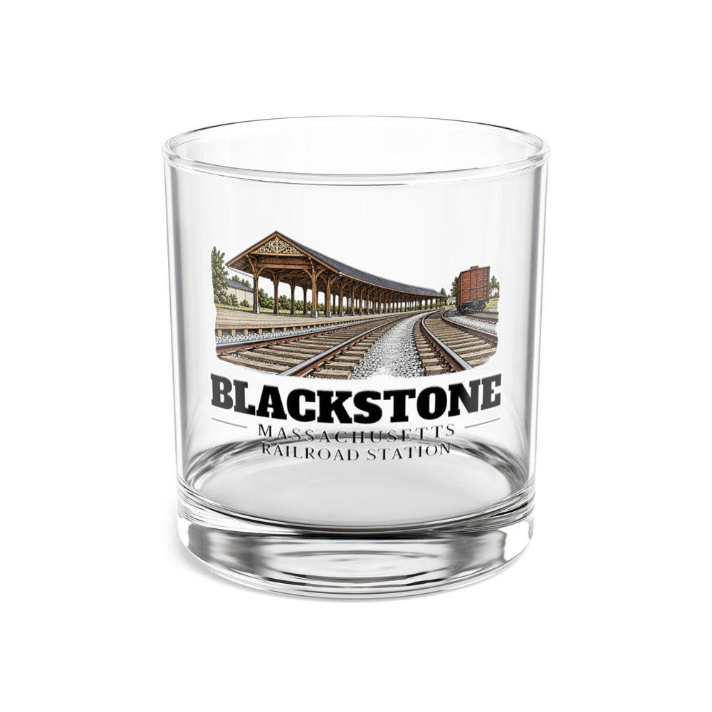 Front view of Blackstone Railroad Station 10 oz Rocks Glass