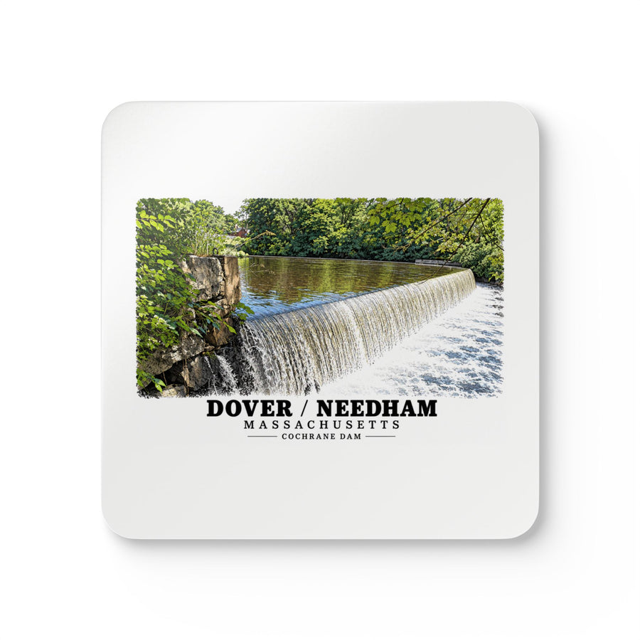 Dam on the Charles River, Dover MA.jpg Cork Back Coaster Set - Charles River
