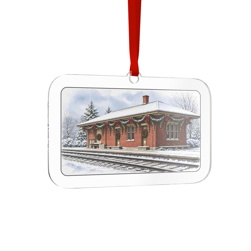 Berkeley Railroad Station — Cumberland, RI Christmas Ornament