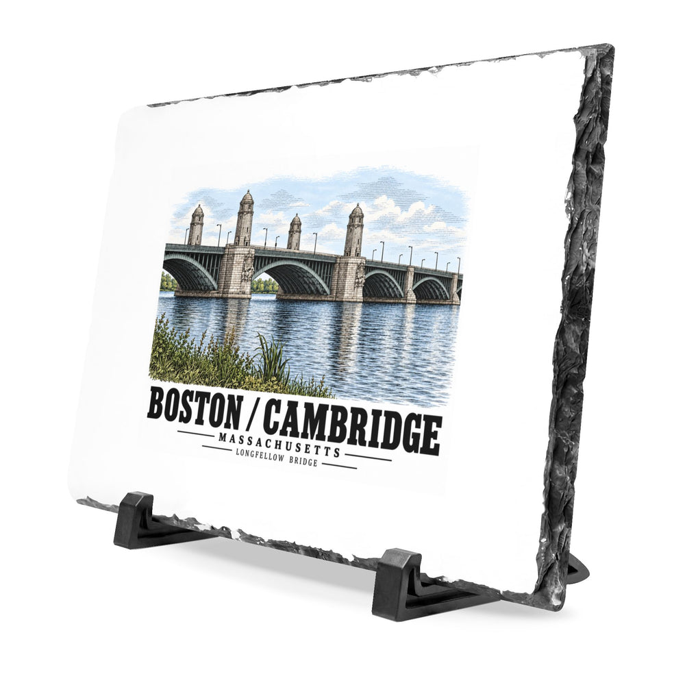 2. View of the central span of the bridge showing the four towers marking the harbor entrance - Longfellow Bridge, Spanning Charles River at Main Street, Boston, Suffolk County, MA 7 × 11 in Slate...