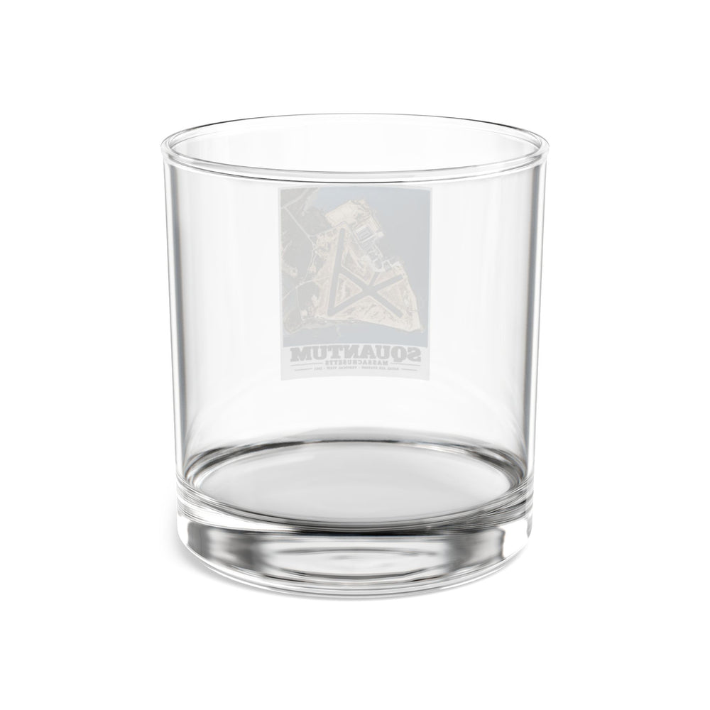 N.A.S. Squantum, MA vertical 10000 ft. 10 oz Rocks Glass - Boston Harbor