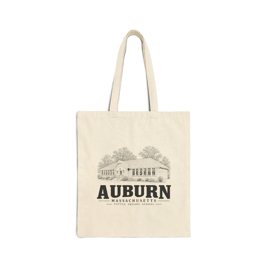 Auburn Tuttle Square School Heavy Canvas Tote in Natural — front view