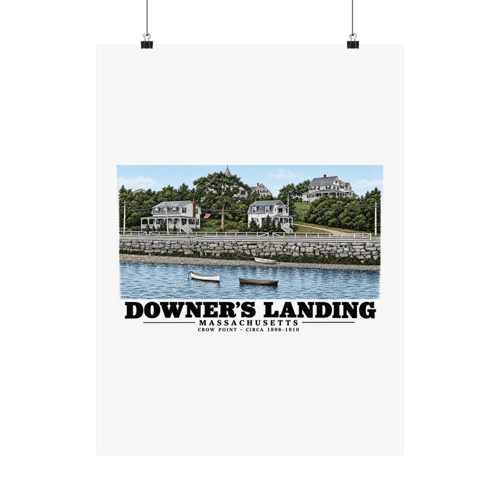 Downer's Landing, Mass. Matte Heritage Poster — 11 × 14 and 18 × 24 in - Boston Harbor