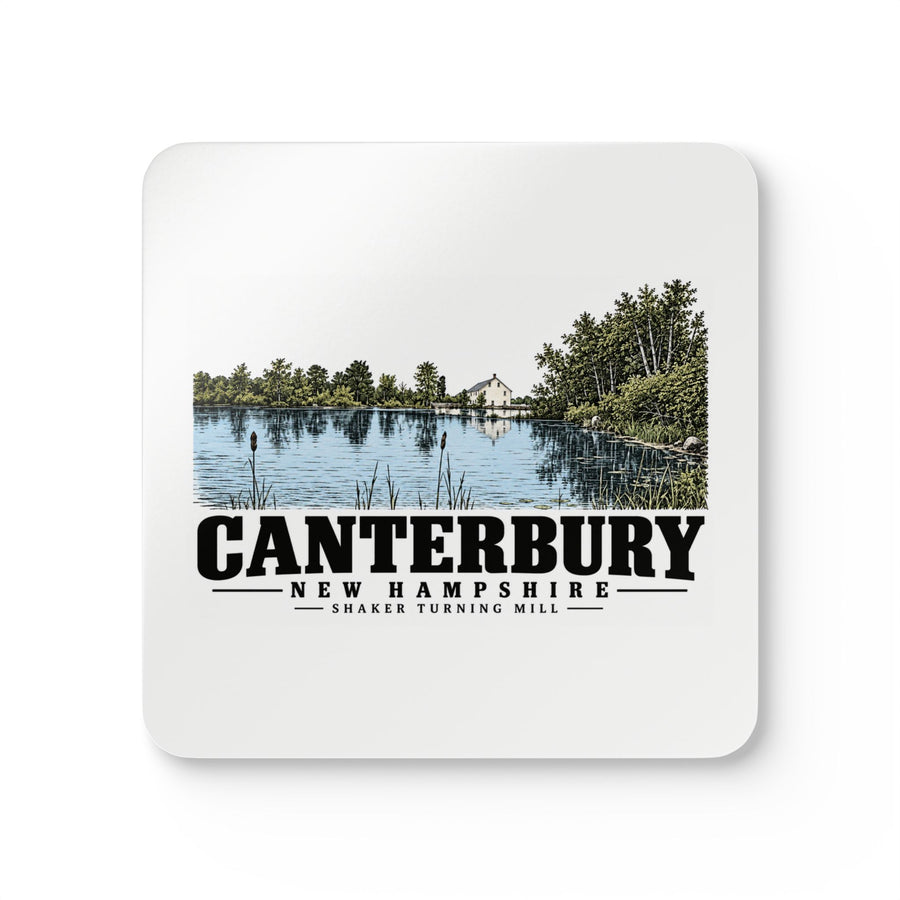 Canterbury Shaker turning mill and pond Cork Back Coaster Set - Merrimack Valley Goods