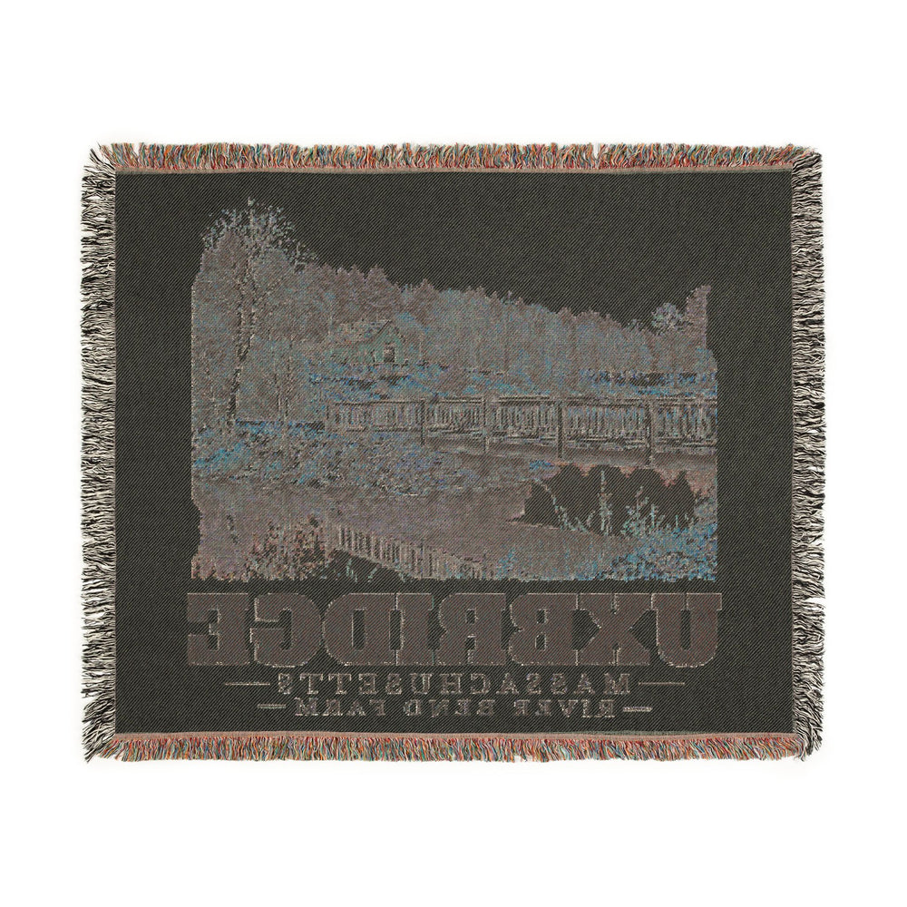 River Bend Farm — Uxbridge, Massachusetts woven blanket, product view 3