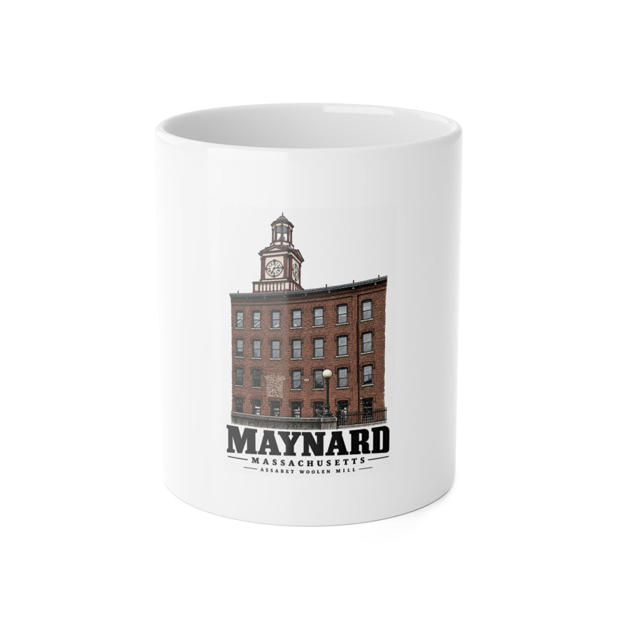Illustrated Assabet Woolen Mill in Maynard on ceramic mug